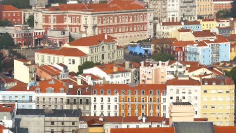 4K-Aerial-Shot-Of-Amazing-Lisbon-Downtown-near-Beato-At-Sunrise-Pan-Move