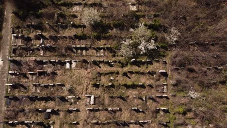 Luftaufnahme-Des-Verlassenen-Friedhofs
