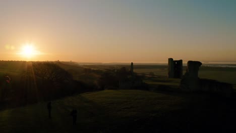 Hadleigh-Castle-Morning-Sunrise-Rising-shot-with-human