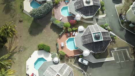 Amazing-aerial-of-villas-in-a-cluster-on-the-tropical-island-of-Tobago