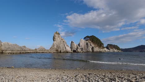 Wide-open-timelapse-of-rocks-at-Jodagahama-beach-in-Japan