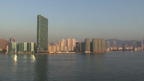 Skyline-of-Hong-Kong,-China