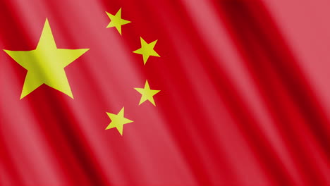 Bandera-De-China-Ondeando-En-El-Viento