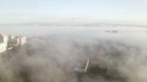 Stadtbild-Von-Chisinau,-Moldawien,-Bedeckt-Von-Einer-Mischung-Aus-Staub-In-Der-Luftverschmutzung,-Klimanotstand-Der-Luftverschmutzung