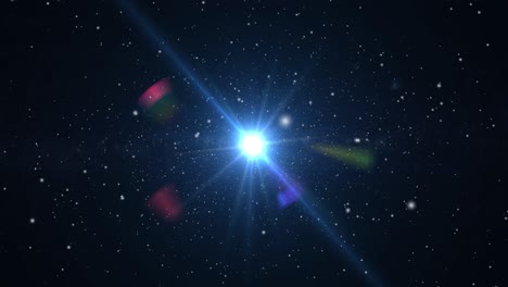 Una-Estrella-Brillante-Flotando-En-El-Universo