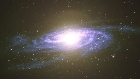 Una-Galaxia-Flotante-Con-Un-Centro-Brillante-En-El-Medio,-El-Universo