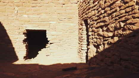 Interior-view-of-crumbling-brick-building-without-roof
