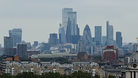 Der-Blick-Auf-Das-Zentrum-Von-London-Aus-Dem-Greenwich-Park-Im-Juni-2021-An-Einem-Bewölkten-Tag