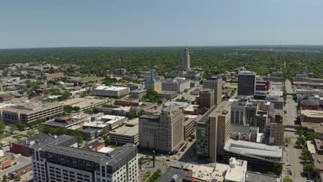 Beautiful-Aerial-View-of-Lincoln,-Nebraska