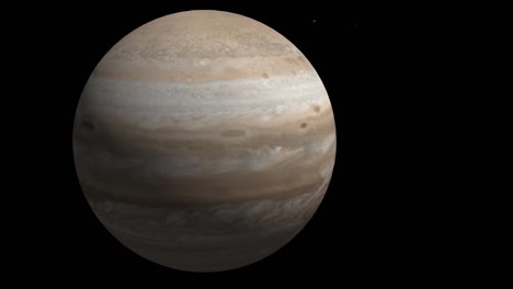 Großer-Jupiter-Isolierter-Planet-Im-Weltraum,-Der-Sich-Um-Seine-Achse-Dreht