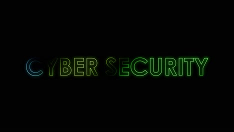 3D-Text-Schafft-Cybersicherheit-Mit-Zufälligem-Farbeffekt-Auf-Schwarzem-Hintergrund
