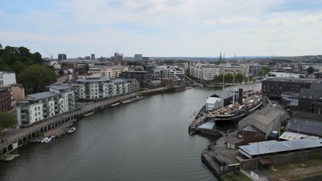 Bristol-city-Waterfront-docks-ss-Great-Britain-Aerial-footage
