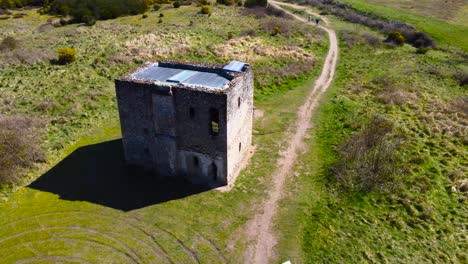 Drone-footage-of-Abandoned-places-Warren-Lodge,-Thetford-Forest