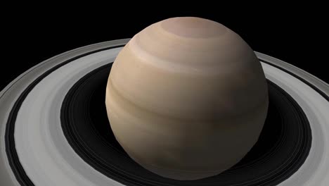 Computerized-animation-of-Saturn-planet-isolated-in-the-space