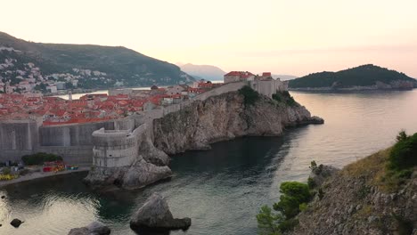 Antena,-Imágenes-De-Drones-De-Dubrovnik,-Croacia