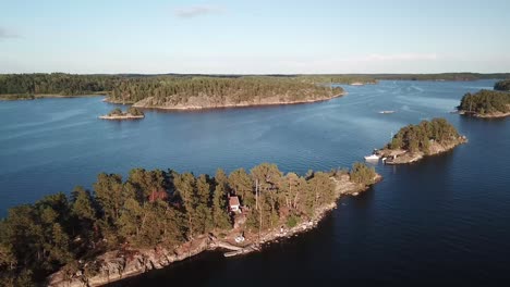 Aerial-Top-view-of-Swedish-archipelago