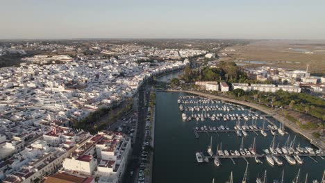 Ayamonte-village-and-harbor,-Andalusia-in-Spain