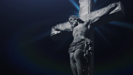 jesus-christ-on-the-cross-with-flare-light-background