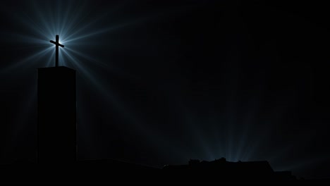 4k-crucifix-on-top-of-mountain-on-dark-or-black-background