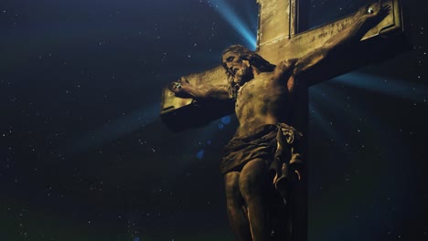 Jesus-Gekreuzigt-Mit-Nachtsternhintergrund