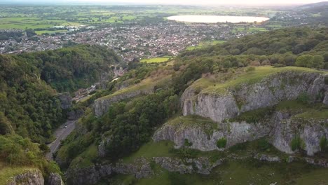 Fly-through-the-beautiful-cheddar-gorge.-Panoramic-view