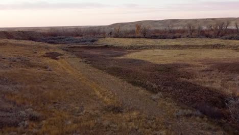 Drone-footage-of-the-country-over-prairie-land-near-Alberta-Canada