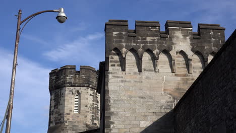 Medieval-style-towers-and-parapet-at-Eastern-State-Penitentiary