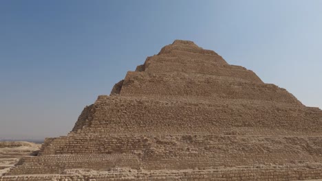 Majestic-view-of-Step-pyramid-of-Djoser-located-at-Saccara-village-in-Egypt