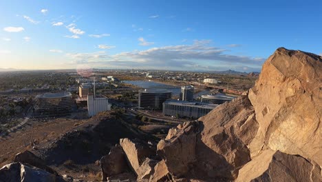 The-view-from-a-rocky-peak-towering-over-the-city-of-Tempe
