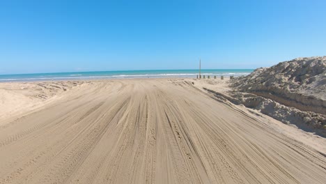 POV-driving-on-to-beach-thru-Access-5-at-South-Padre-Island-on-the-gulf-side-of-barrier-island