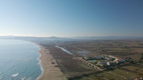 aerial-images-with-drone-of-the-beach-of-Begur-the-gola-del-ter-mouth-of-the-river-aiguamolls-del-baix-emporda
