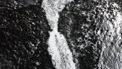 Aerial:-top-down-view-of-rugged-Jade-Dragon-Snow-Mountain,-Yulong-glacier-China