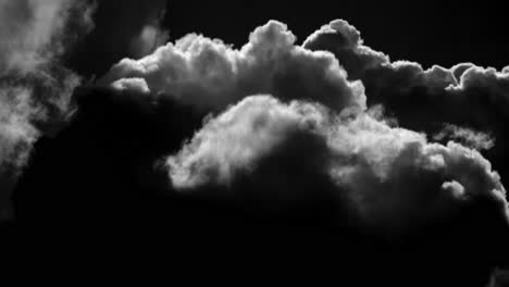 Schwarz-Weiß-Wolken-Textur-Auf-Dem-Dunklen-Himmelshintergrund---Low-Angle-Shot