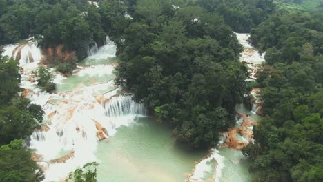 Wasserfall-Agua-Azul,-Chiapas.-Befindet-Sich-Im-Süden-Von-Mexiko