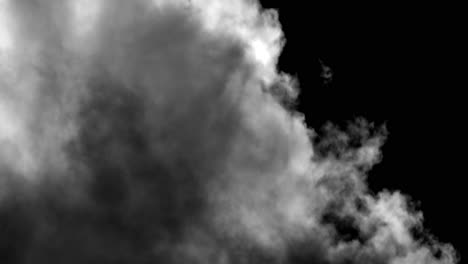 White-clouds-moving-in-black-background
