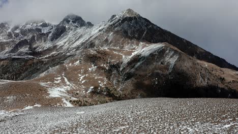 Jade-Dragon-Snow-Mountain-Mountain-Cumbre-Pico-Paisaje,-China,-Panorama-Aéreo