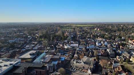 Bishop-Stortford-town-centre-Hertfordshire-UK-Aerial-point-of-view