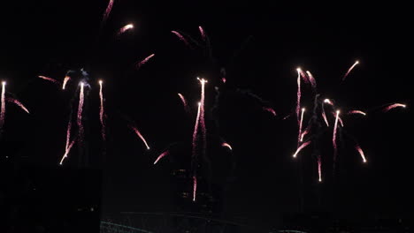 Night-fireworks-stadium-in-Melbourne-Australia-Docklands