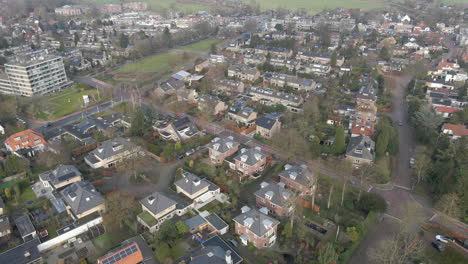 Flying-over-beautiful-suburban-neighbourhood