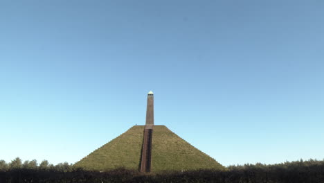 Wide-tilt-of-Austerlitz-Pyramid-with-obelisk-on-top