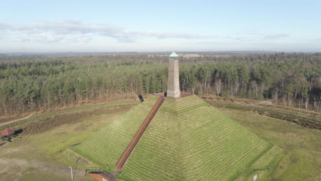 Beautiful-aerial-of-Austerlitz-pyramid-in-the-Netherlands