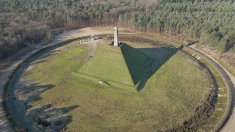 Aerial-overview-of-Austerlitz-Pyramid-in-the-Netherlands-on-a-sunny-day