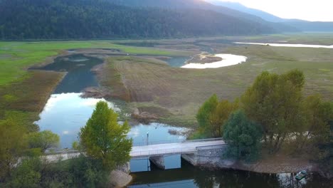 Aerial-View-Of-Intermittent-Lake-At-Lake-Cerknica