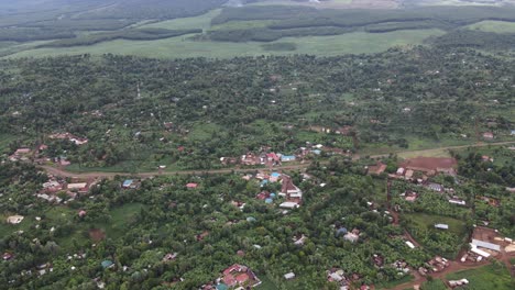 Wide-aerial-view-over-the-farms-in-Kimana,-Kenya