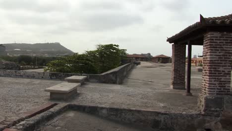 Inside-the-fortress-of-Castillo-de-San-Felipe-de-Barajas,-Cartagena,-Colombia