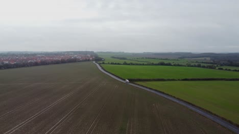 Una-Tranquila-Carretera-Rural-Británica-En-Kent