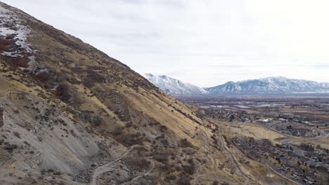 Montañas-Wasatch-En-Utah,-Estados-Unidos.-Vista-Panorámica-Aérea