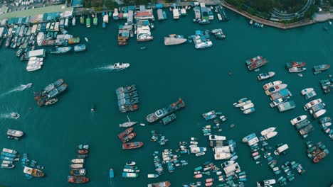 top-view-of-an-harbor-with-some-boats-moving