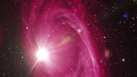 La-Luz-Brillante-Dentro-De-La-Nube-Nebulosa-Era-Roja