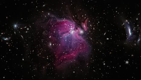 Nube-Nebulosa-En-Forma-De-Mariposa-Moviéndose-En-El-Universo